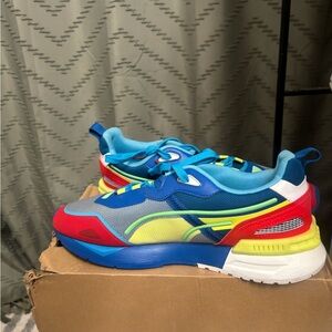Puma Mens Blue and Red Sneakers